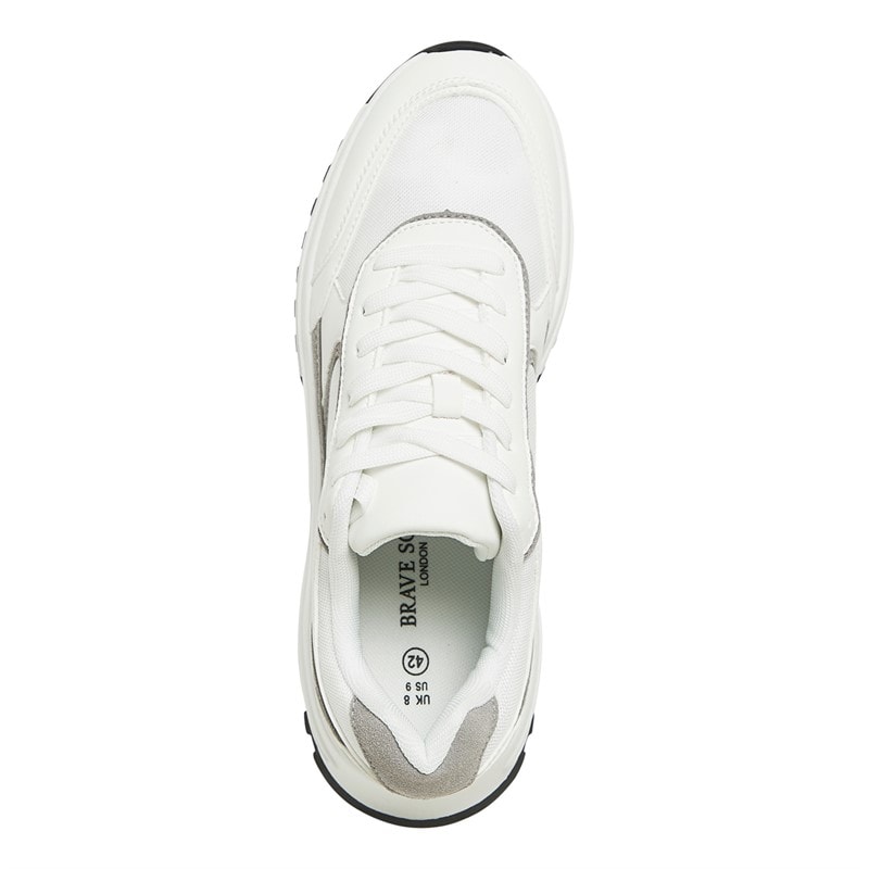 Brave Soul Mens Rango Trainers White/Grey - Image 4