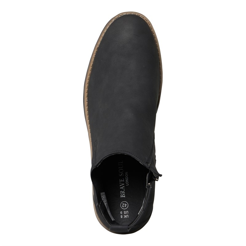 Brave Soul Mens Garret Chelsea Boots Black - Image 4