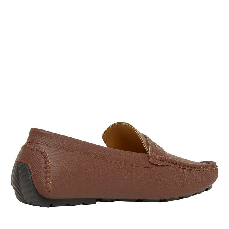 Brave Soul Mens Webster Loafers Dark Tan - Image 5