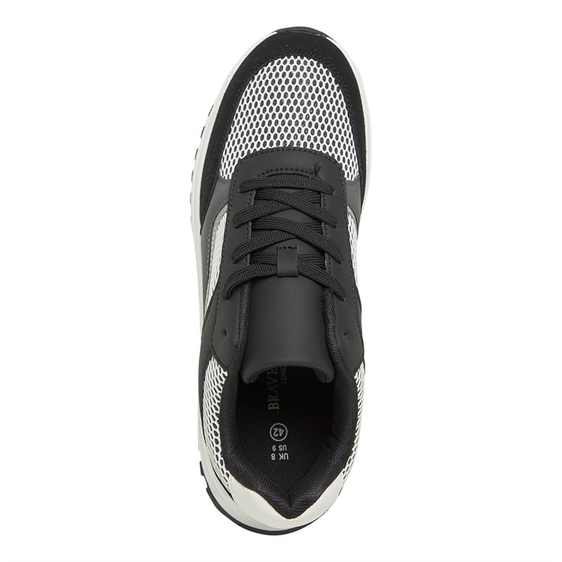 Brave Soul Mens Ontario Trainers Black/Grey - Image 4