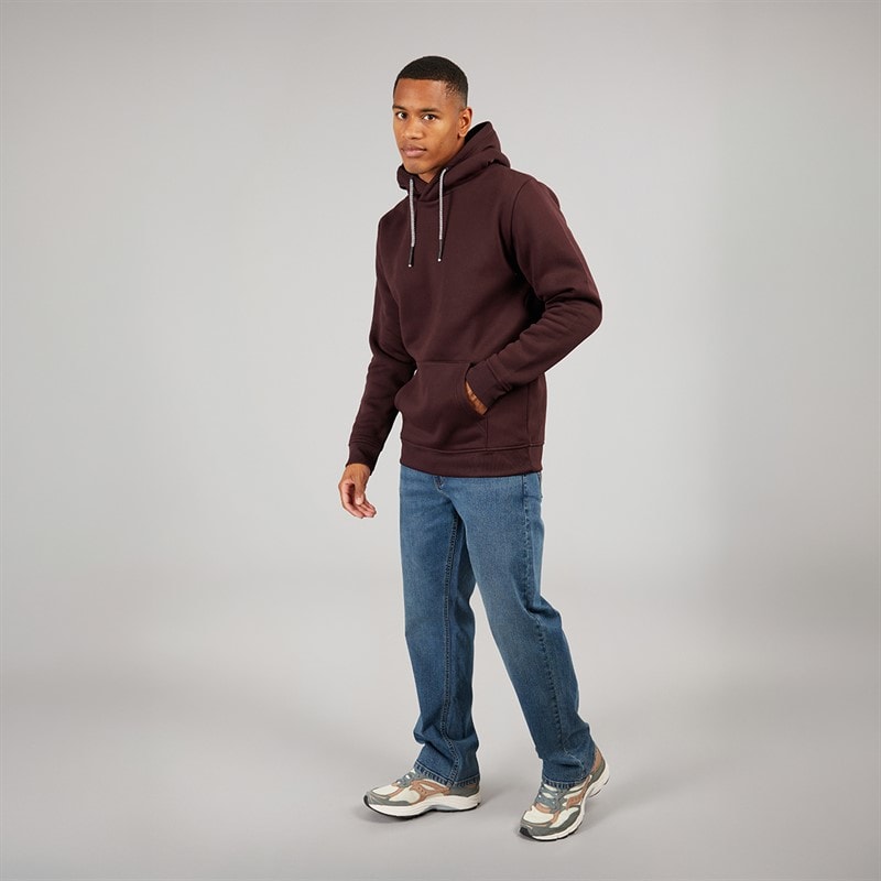 Brave Soul Mens Zoid Hoodie Burgundy - Image 3