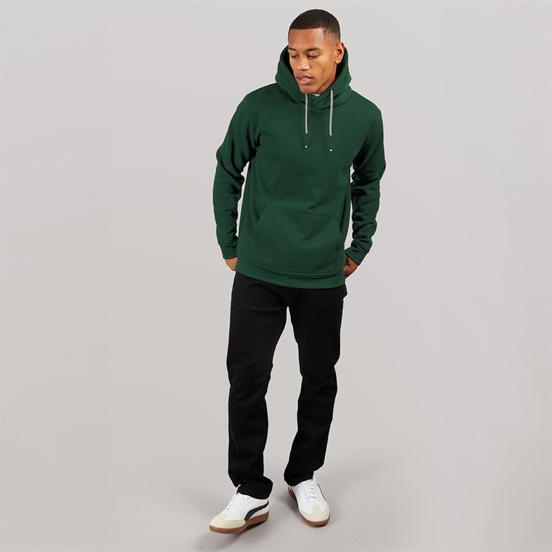 Brave Soul Mens Zoid Hoodie Hunter Green - Image 3