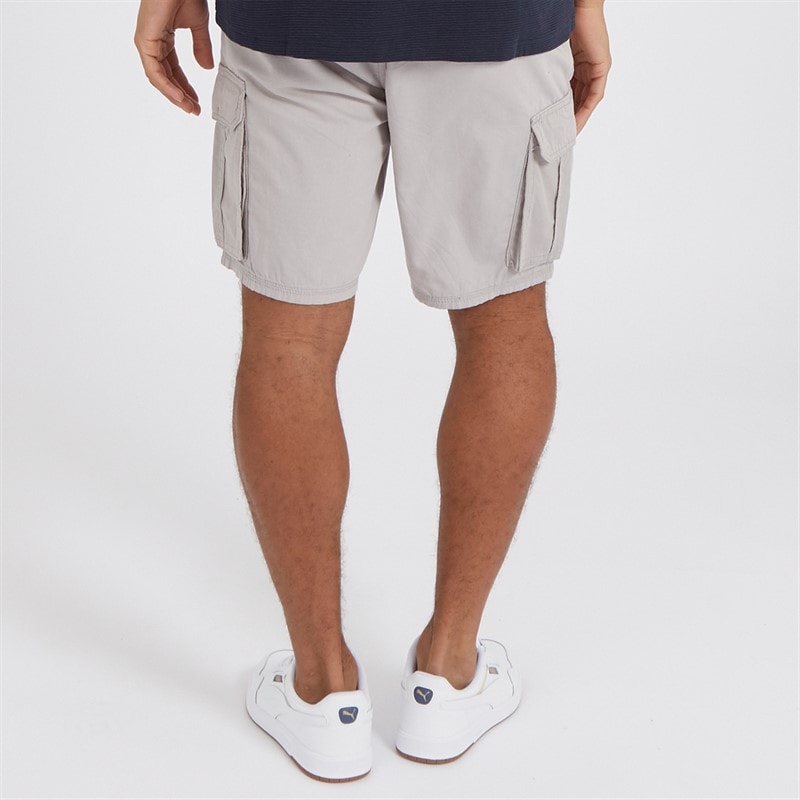 Brave Soul Mens Riverwood Cargo Shorts Light Grey - Image 2