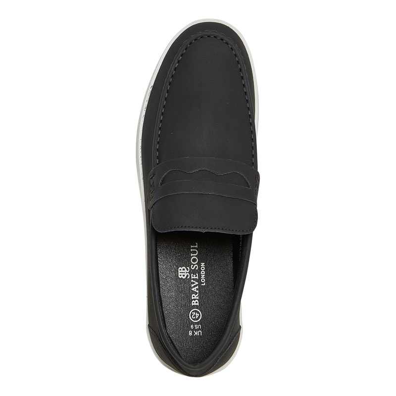 Brave Soul Mens Lisbon Loafers Black - Image 4