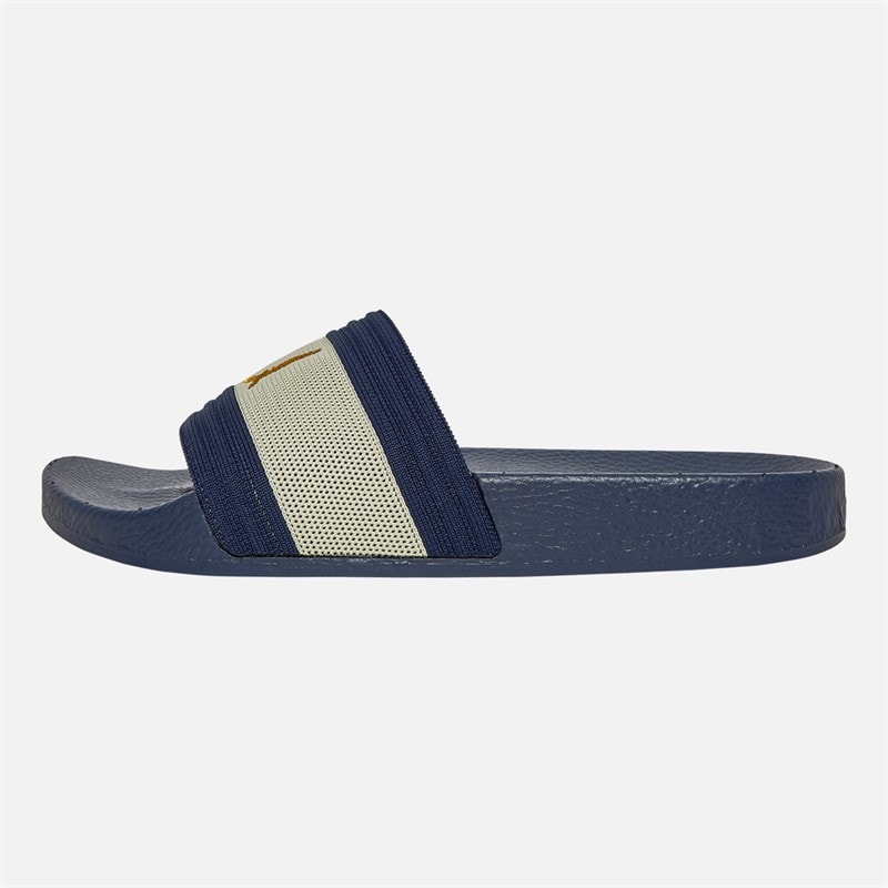 Brave Soul Mens Theo Eagle Slides Navy/Ecru - Image 2