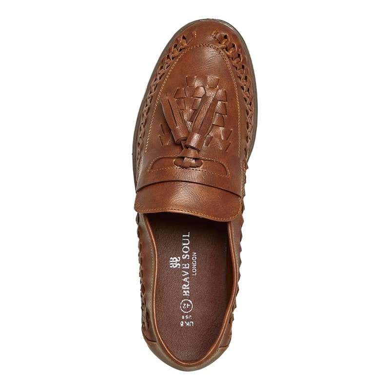 Brave Soul Mens Drift Loafers Tan - Image 4