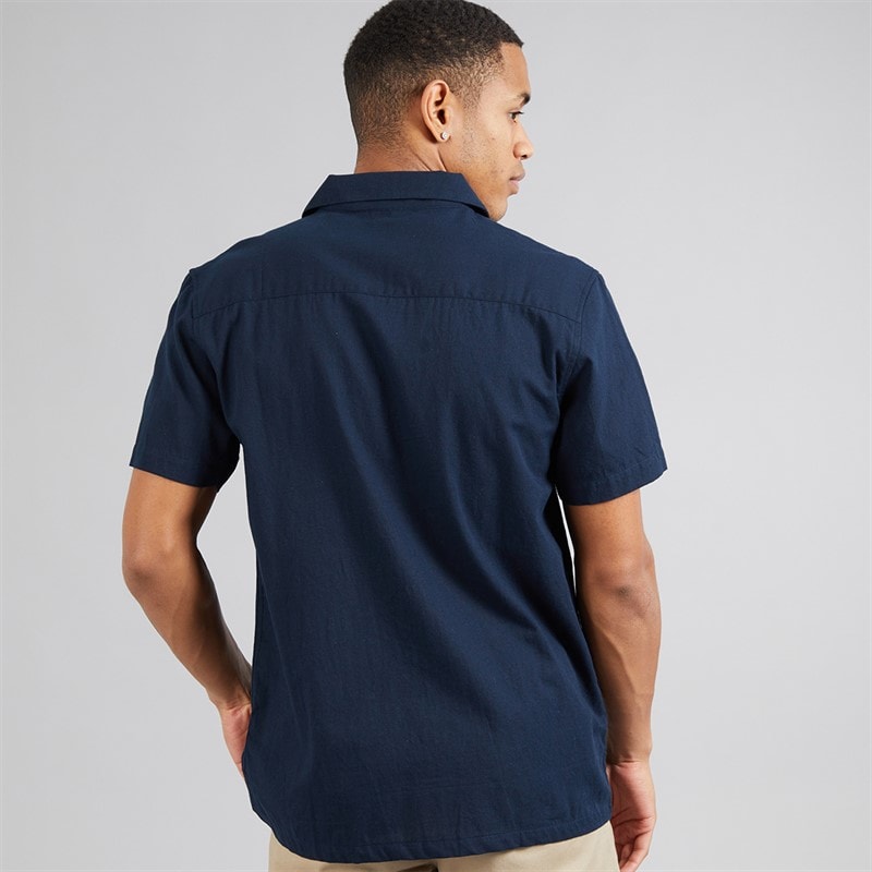 Brave Soul Mens Eubank Shirt Navy - Image 2