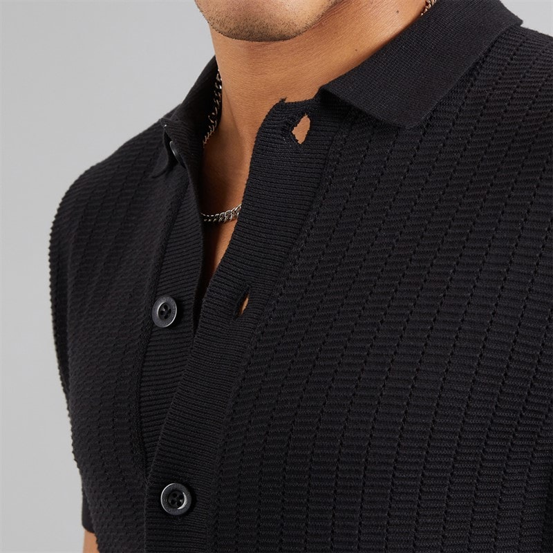 Brave Soul Mens Vinci Shirt Black - Image 3