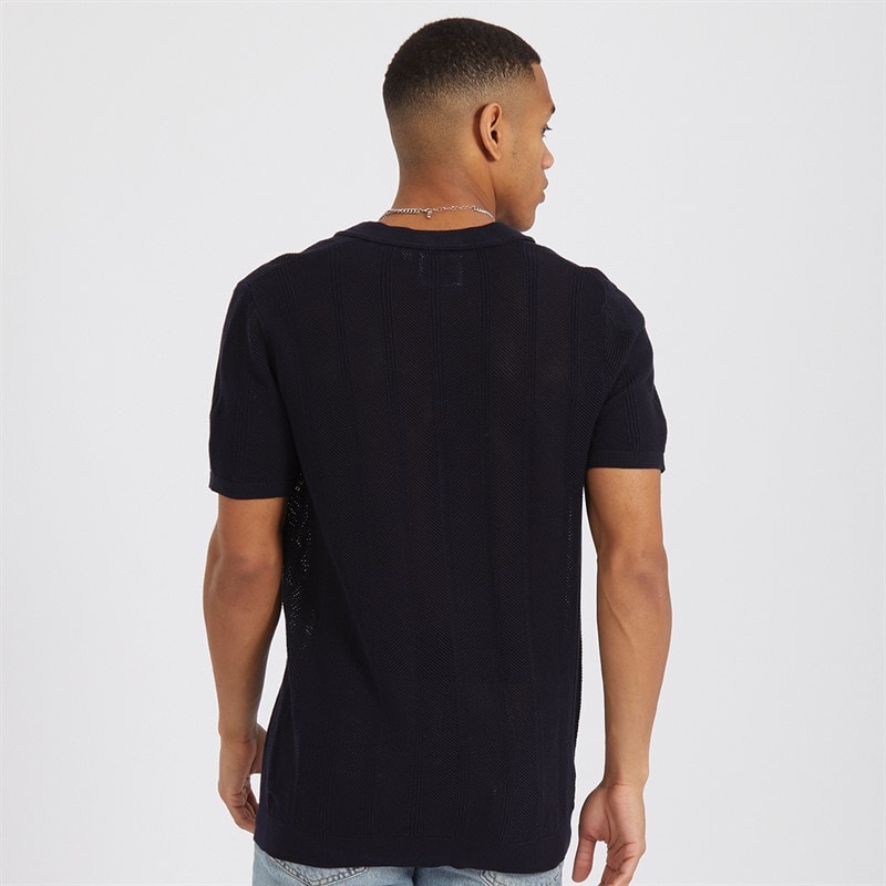 Brave Soul Mens Marco Shirt Midnight Navy - Image 2