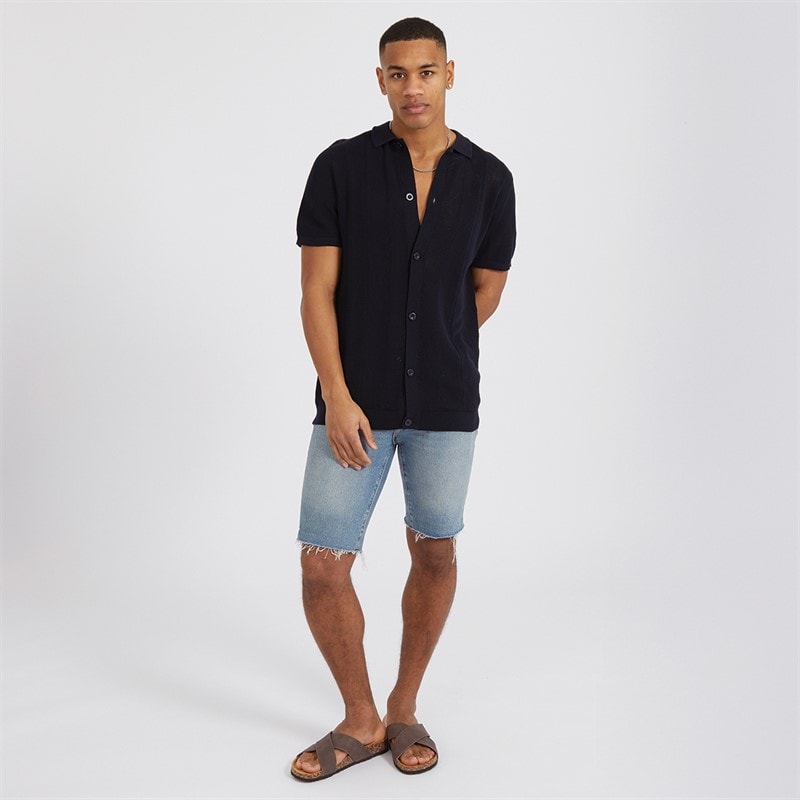 Brave Soul Mens Marco Shirt Midnight Navy - Image 4