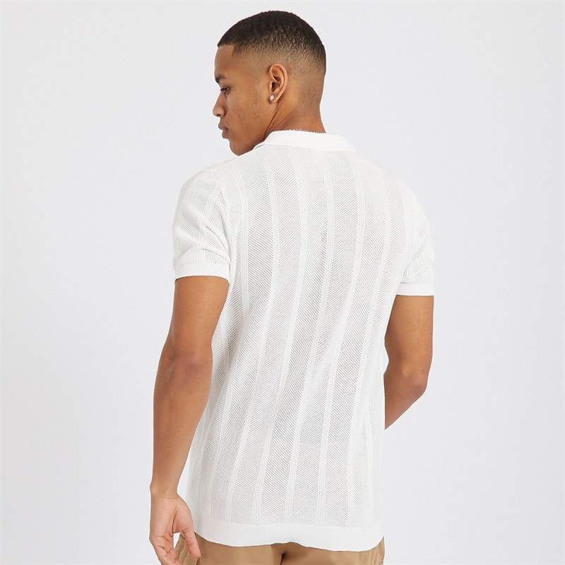 Brave Soul Mens Marco Shirt Ecru - Image 2