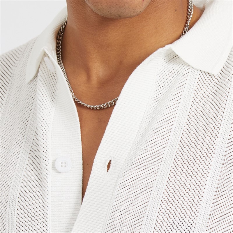 Brave Soul Mens Marco Shirt Ecru - Image 3