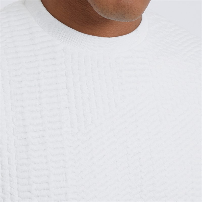 Brave Soul Mens Oversized Fit Miska T-Shirt Cream - Image 3
