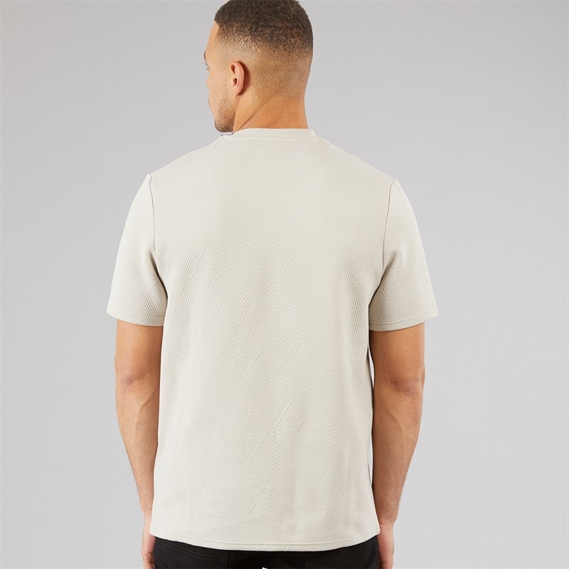 Brave Soul Mens Oversized Fit Standall T-Shirt Light Taupe - Image 2