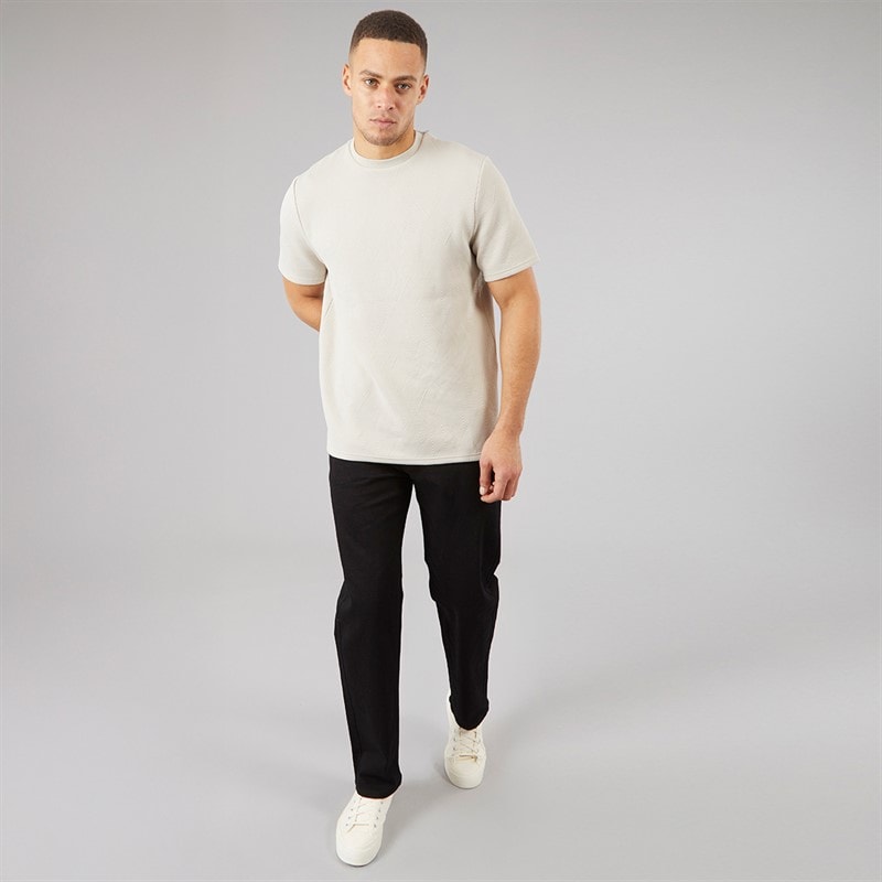 Brave Soul Mens Oversized Fit Standall T-Shirt Light Taupe - Image 4