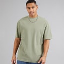Brave Soul Mens Relaxed Fit Lao T-Shirt Washed Sage