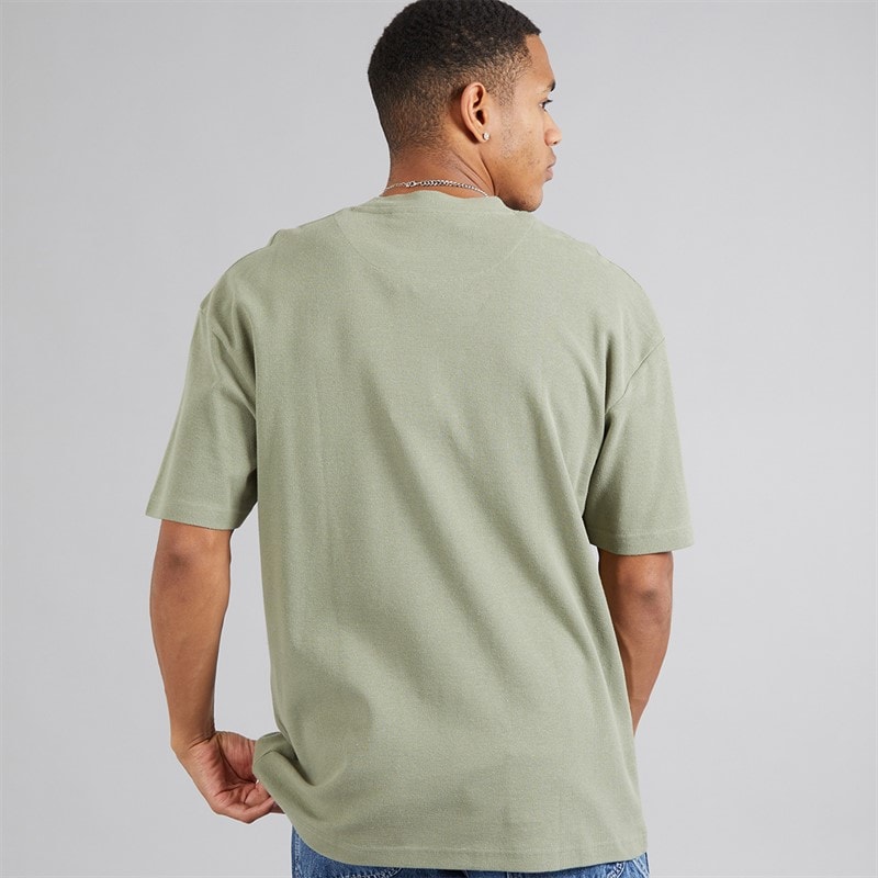 Brave Soul Mens Relaxed Fit Lao T-Shirt Washed Sage - Image 2