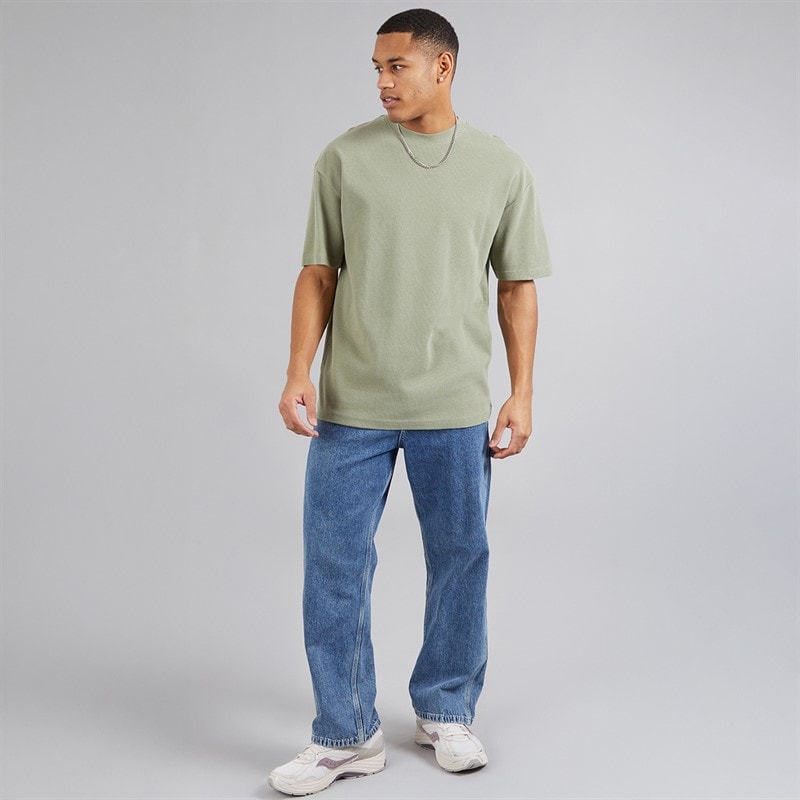 Brave Soul Mens Relaxed Fit Lao T-Shirt Washed Sage - Image 3