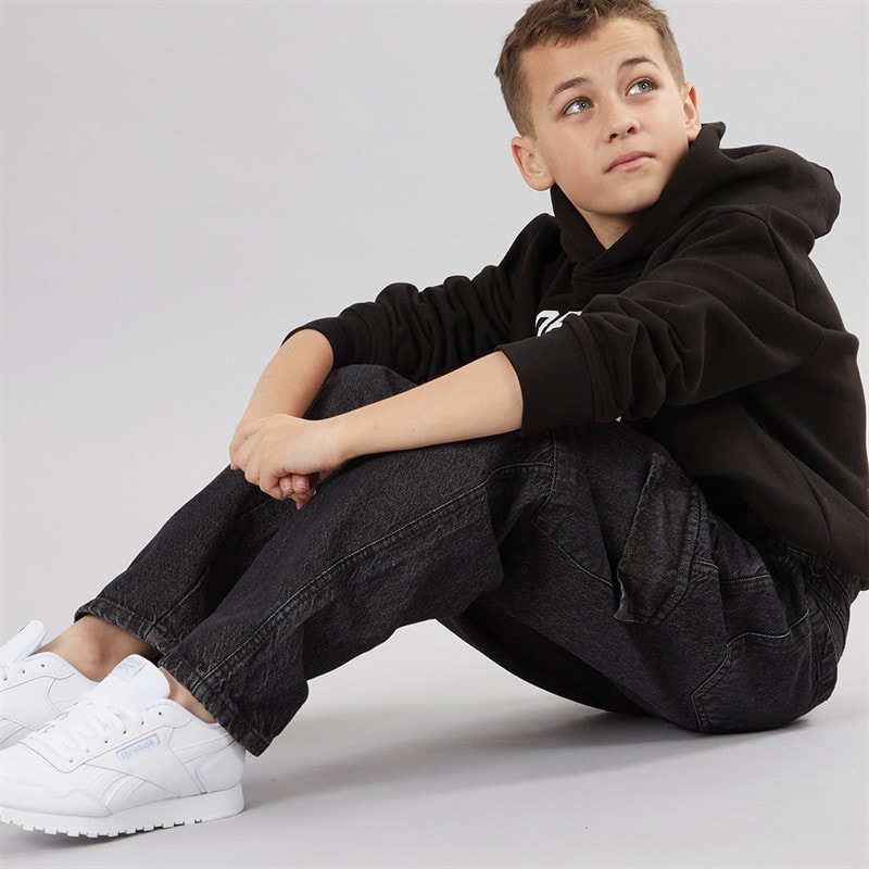 Brave Soul Boys Loose Fit Cargo Jeans Charcoal - Image 3