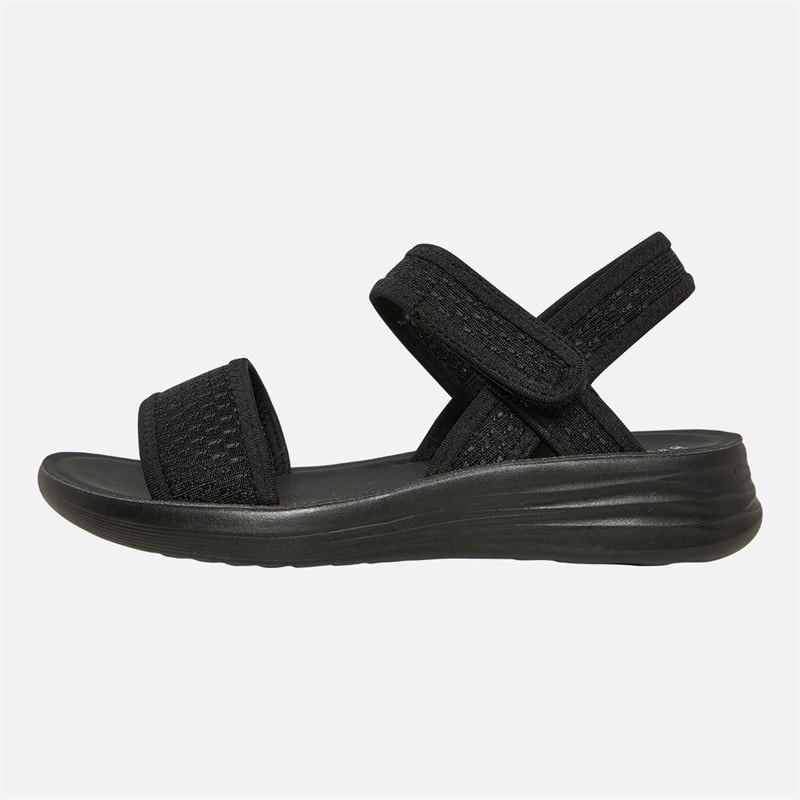 Brave Soul Womens Nova Ankle Strap Sandals Black Mono - Image 2