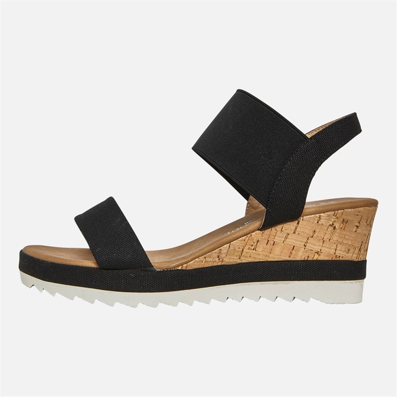 Brave Soul Womens Cher Wedge Sandals Black - Image 2