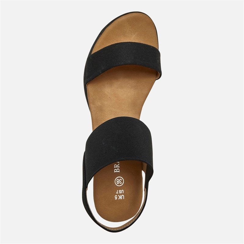 Brave Soul Womens Cher Wedge Sandals Black - Image 4