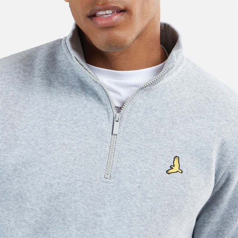 Brave Soul Mens Stilgar Two Pack 1/4 Zip Sweatshirts Black/Grey - Image 3