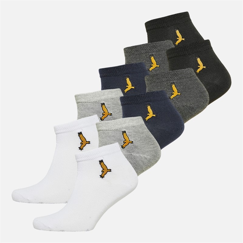 Brave Soul Boys Ten Pack Trainer Socks Multi