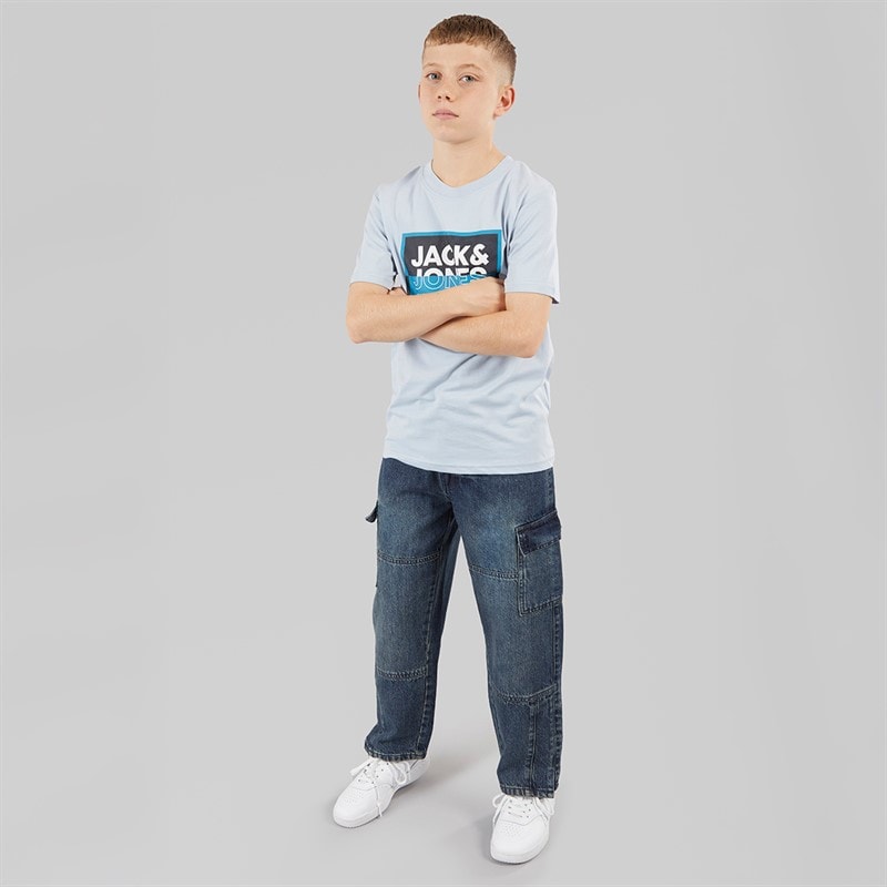 Brave Soul Boys Loose Fit Jeans Mid Blue - Image 4