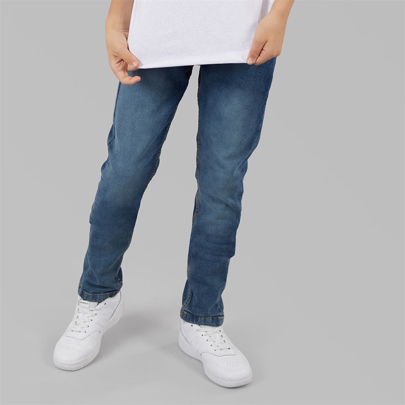Brave Soul Boys Slim Fit Jeans Mid Blue - Image 1