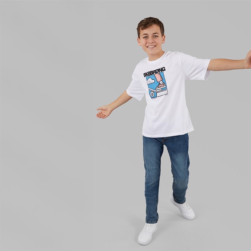 Brave Soul Boys Slim Fit Jeans Mid Blue - Image 3