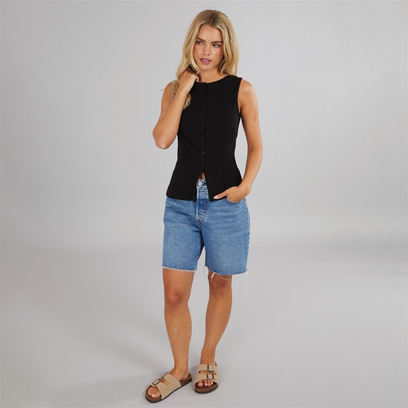 Brave Soul Womens Quantum Vest Black - Image 3