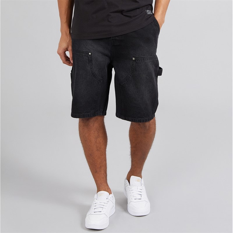 Brave Soul Mens Joiner Loose Fit Carpenter Shorts Charc - Image 1