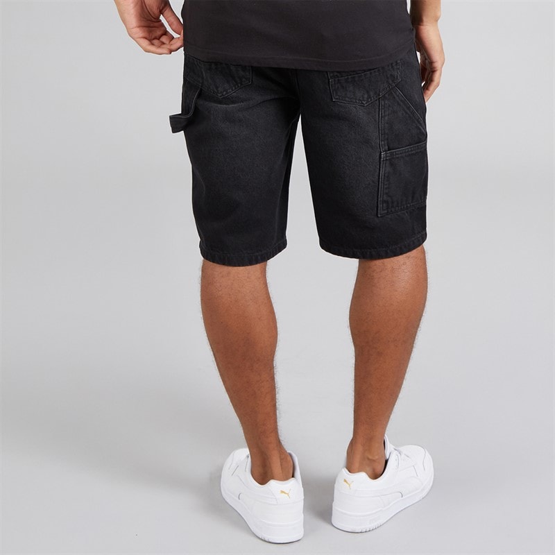 Brave Soul Mens Joiner Loose Fit Carpenter Shorts Charc - Image 2