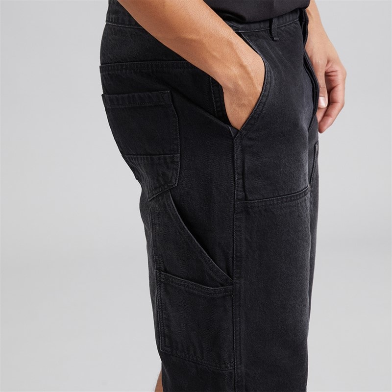Brave Soul Mens Joiner Loose Fit Carpenter Shorts Charc - Image 3