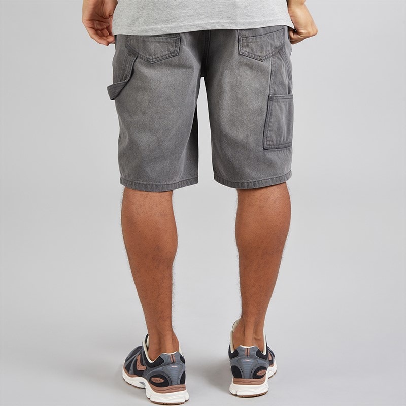 Brave Soul Mens Joiner Loose Fit Carpenter Shorts Grey - Image 2