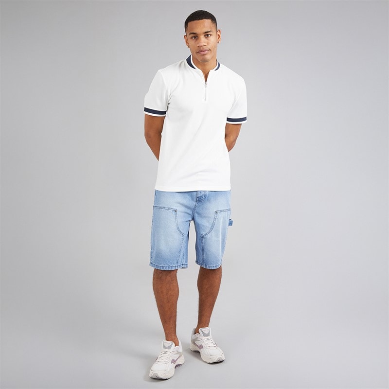 Brave Soul Mens Joiner Loose Fit Carpenter Shorts Light Blue - Image 4