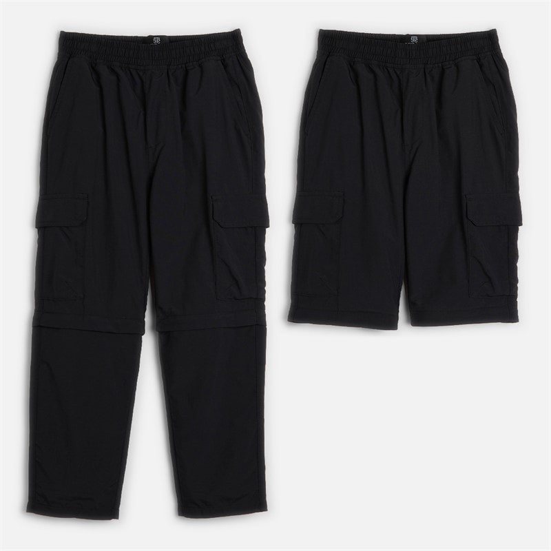 Brave Soul Boys Taslan Cargo Trousers Black