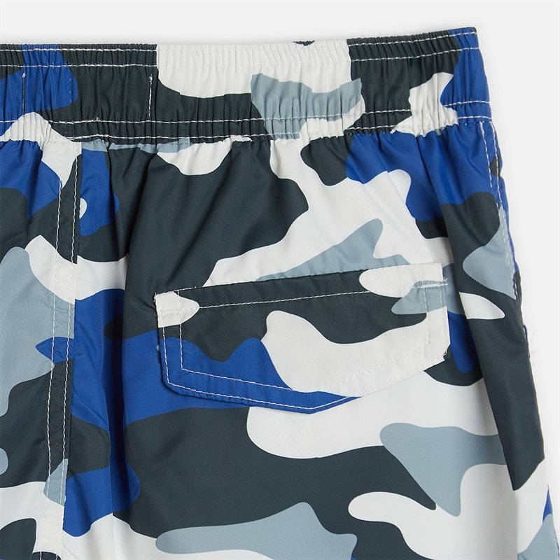 Brave Soul Boys Two Pack Swim Shorts Blue/Blue Camo Blue + Blue Camo - Image 2
