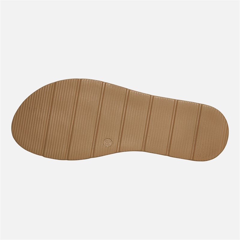 Brave Soul Womens Cross Strap Sandals Tan - Image 3