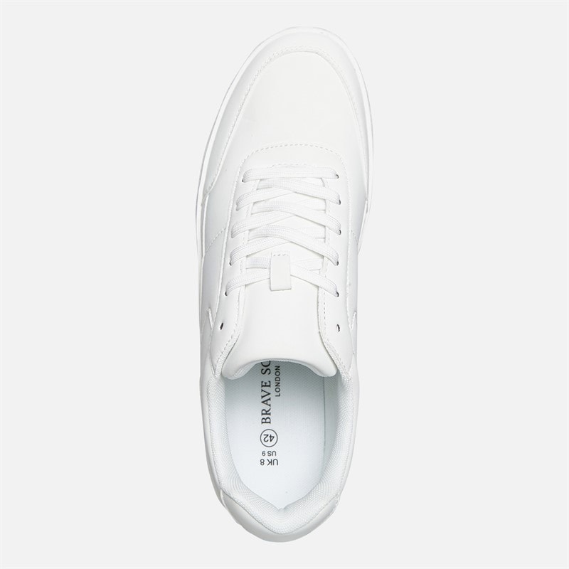 Brave Soul Mens Sinatra Trainers White - Image 4