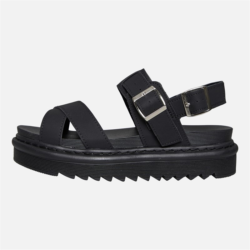 Brave Soul Womens Debbie Ankle Strap Sandals Black - Image 2