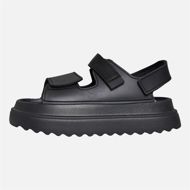 Brave Soul Womens Chunky Ankle Strap Sandals Black - Image 2