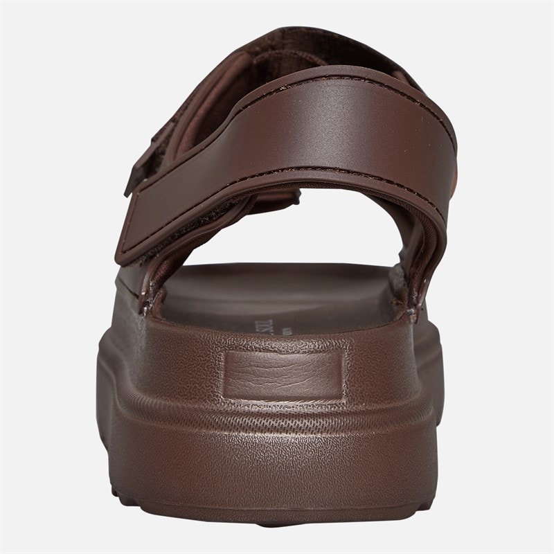 Brave Soul Womens Chunky Ankle Strap Sandals Mocha - Image 4