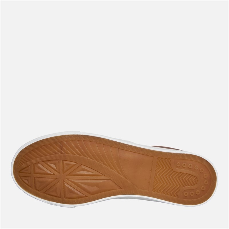 Brave Soul Womens Star Quilted Slip On Trainers Rose Gold Metallic - Image 3
