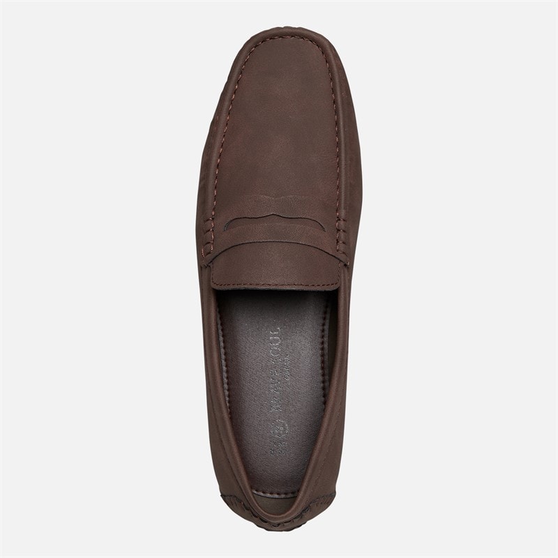 Brave Soul Mens Web Loafers Tan - Image 4