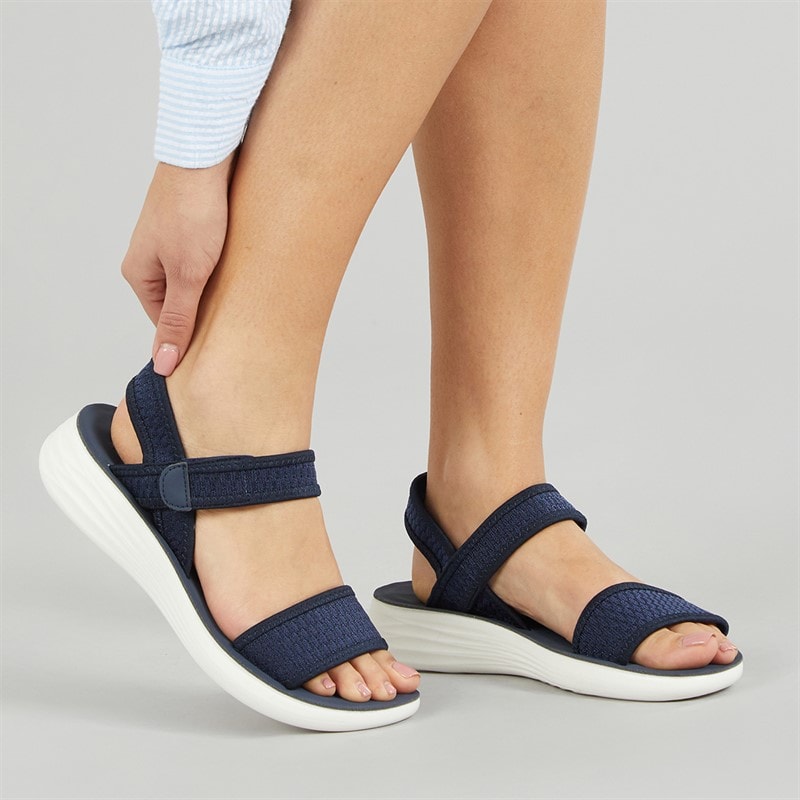 Brave Soul Womens Nova Ankle Strap Sandals Navy - Image 1
