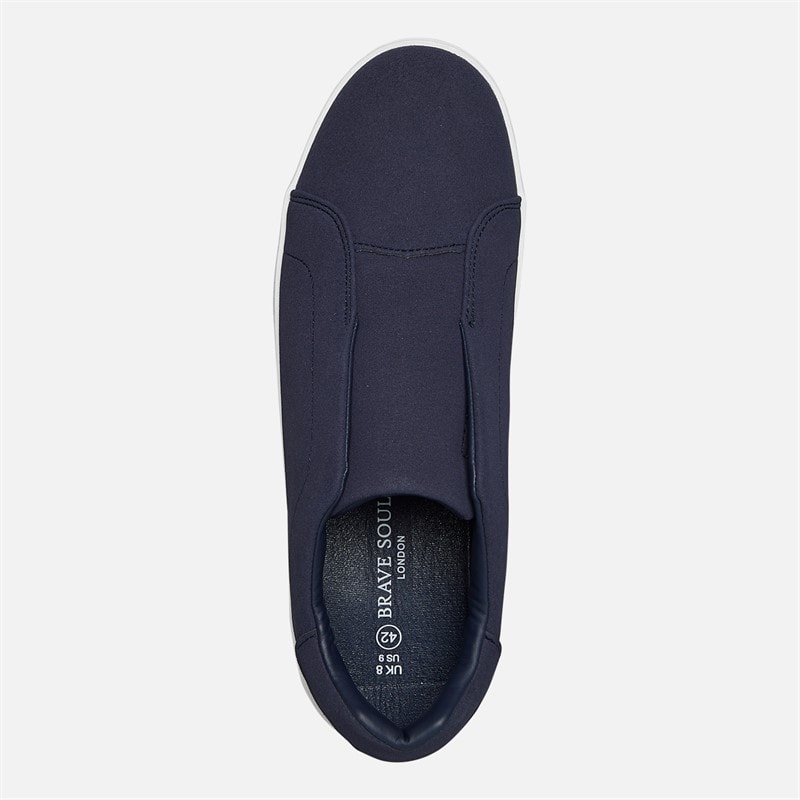 Brave Soul Mens Geneva Trainers Navy - Image 4
