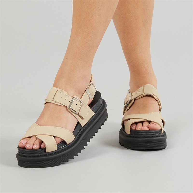 Brave Soul Womens Debbie Ankle Strap Sandals Sand Taupe
