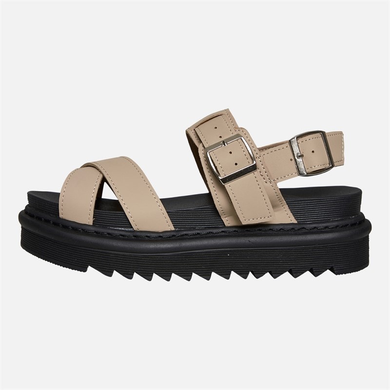 Brave Soul Womens Debbie Ankle Strap Sandals Sand Taupe - Image 2